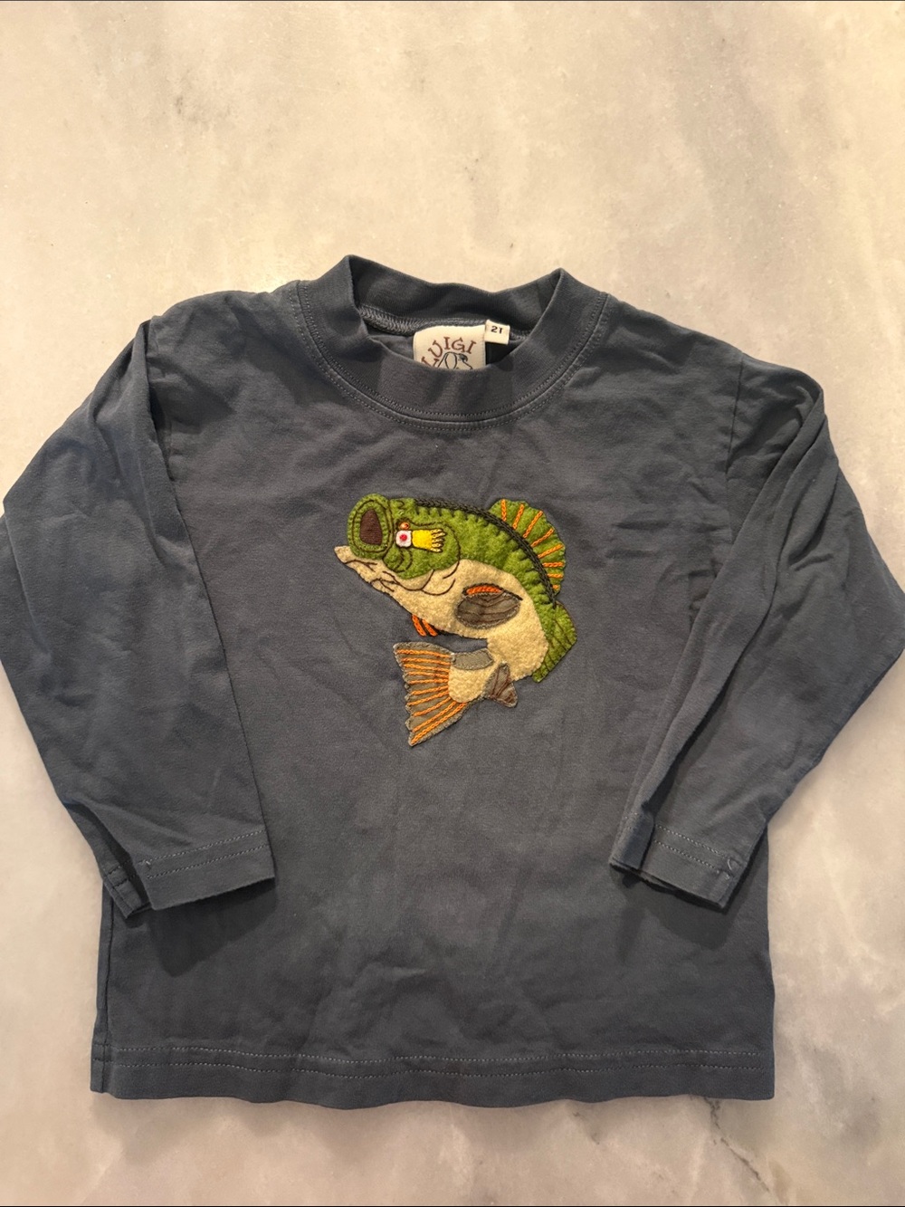 Fish Appliqué LS Shirt